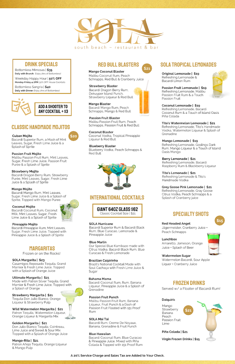 Sola Miami Beach Menu - Image 2