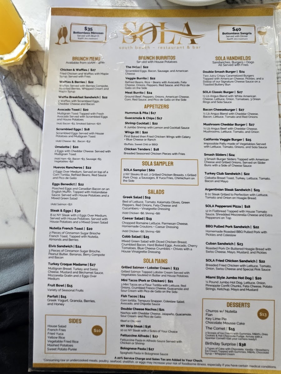 Sola Miami Beach Menu - Image 6